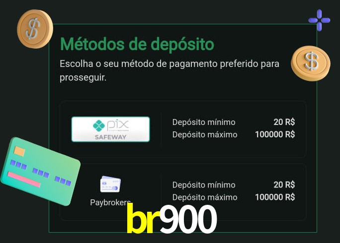 O cassino br900 oferece uma grande variedade de métodos de pagamento